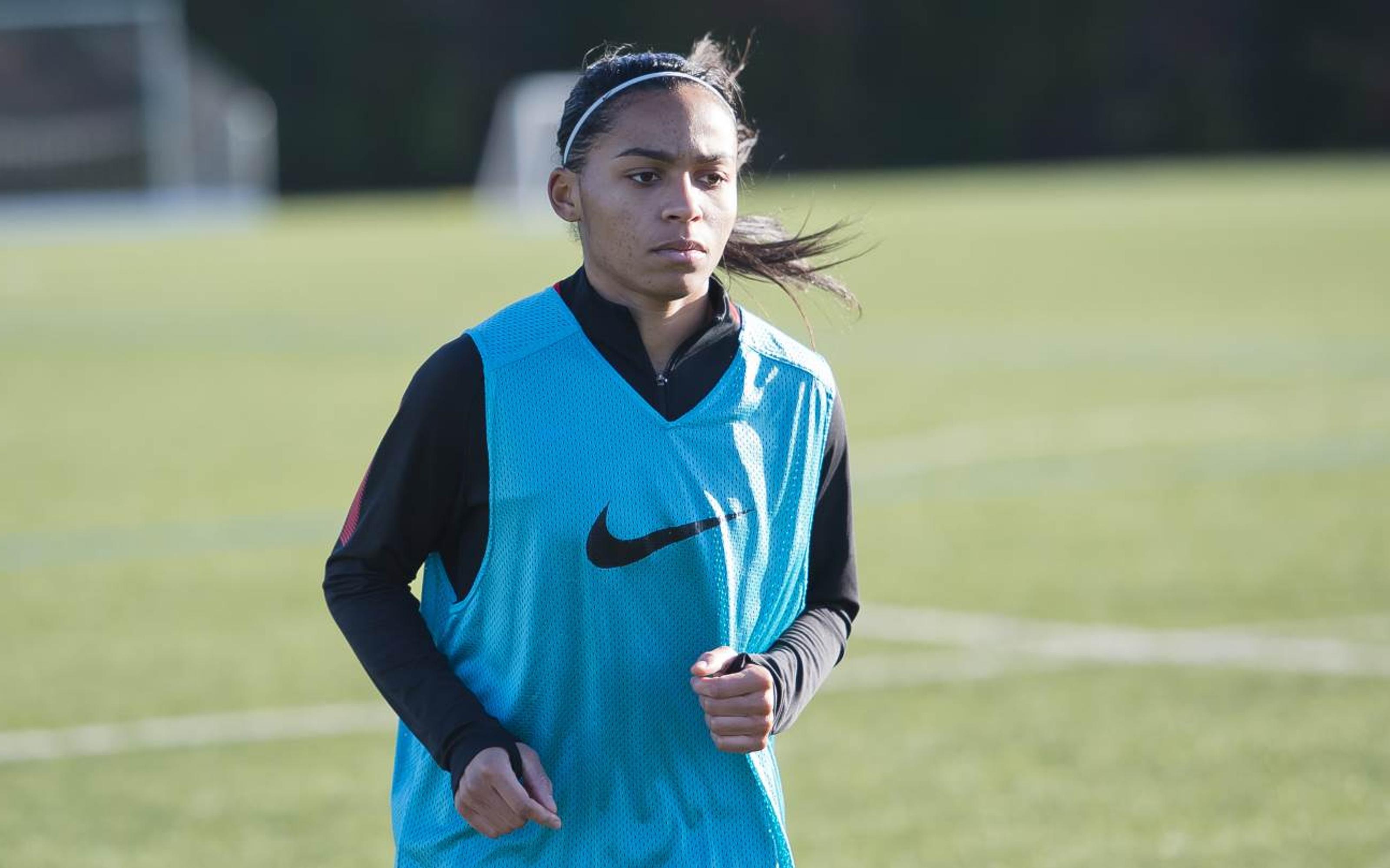 Perle Morroni's first training session with Barça Women