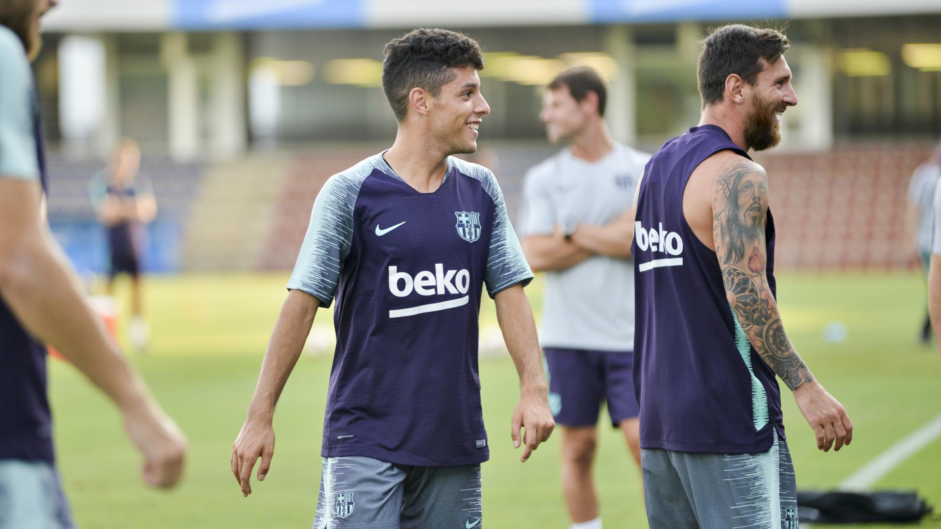 Entrenamiento Conjunto Con El Barça B De Messi, Piqué, Sergio, Jordi ...