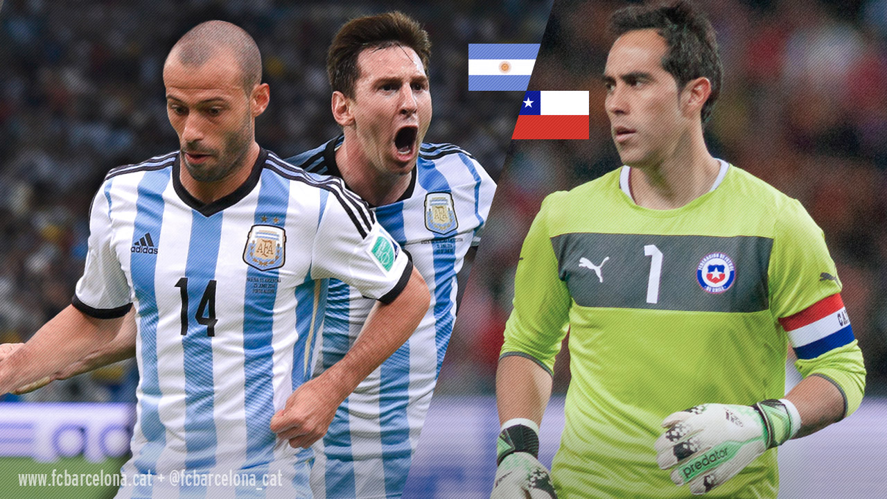 Bravo S Chile And Messi And Mascherano S Argentina Contest Copa America Final