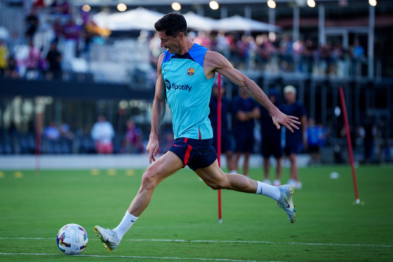 Lewandowski training in Miami