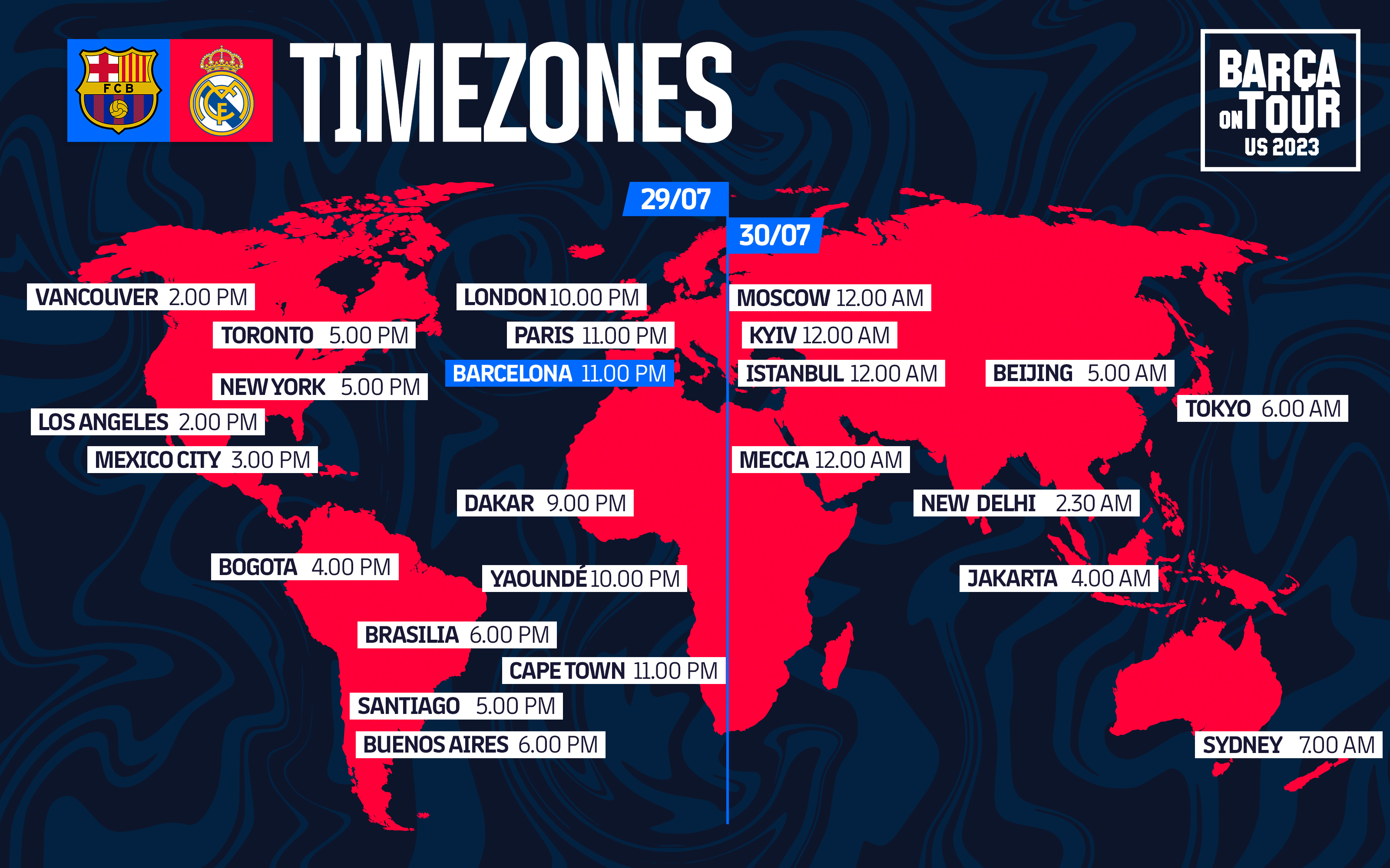 When And Where To Watch FC Barcelona V Real Madrid On The US Tour