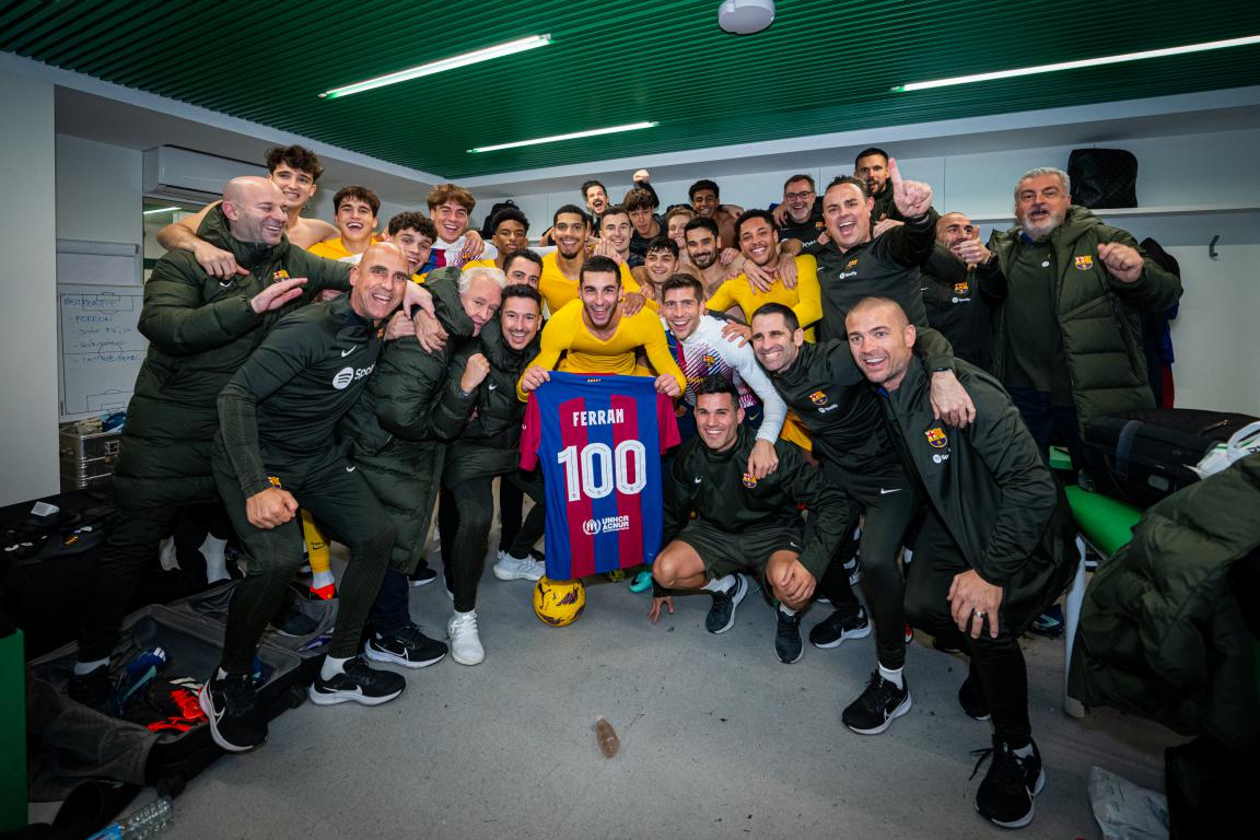 Ferran Torres, scorer and assistant on his centenary at Barça