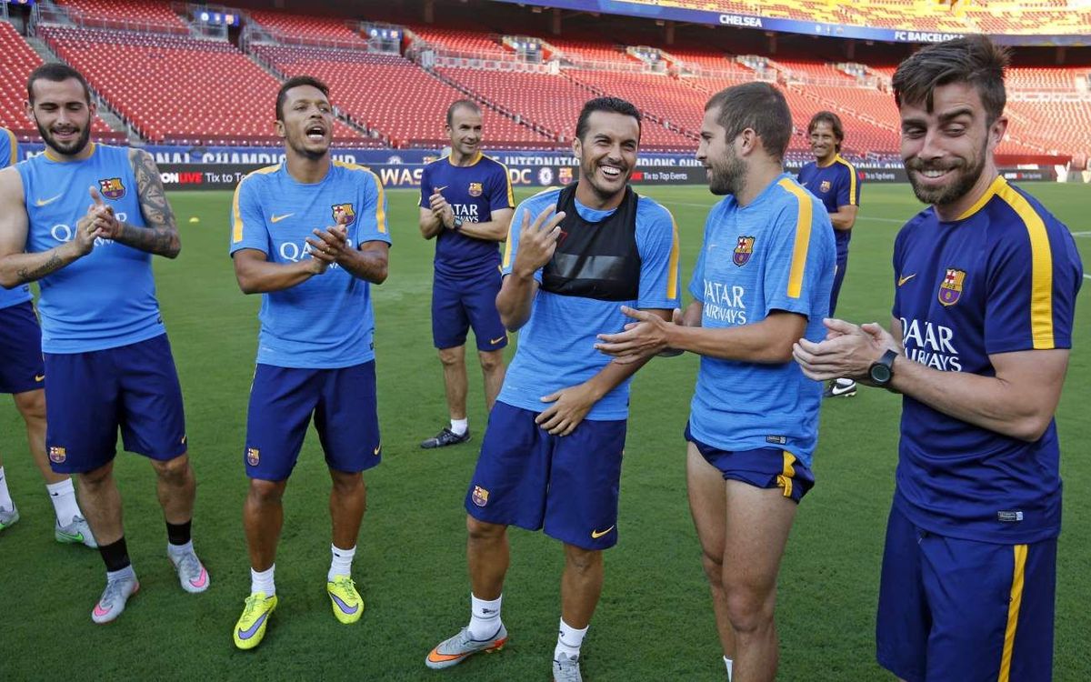 Last FC Barcelona training session in the USA