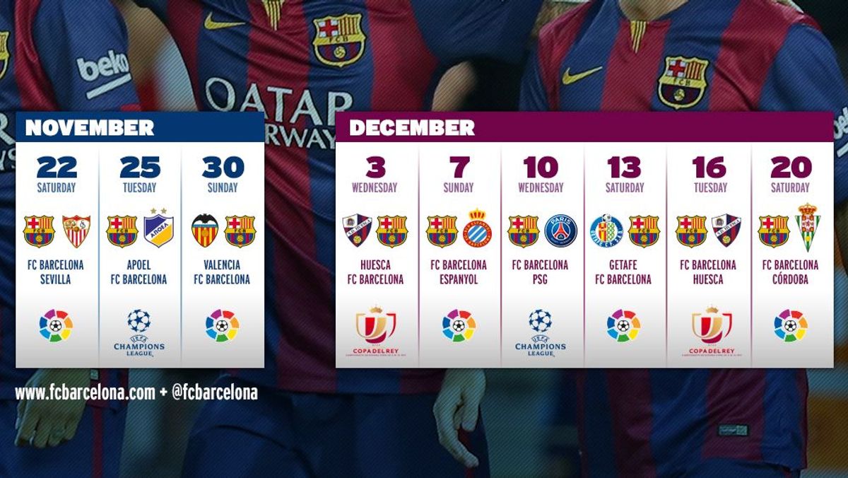 Fc Barcelona Schedul … - Mavis Brunhilda