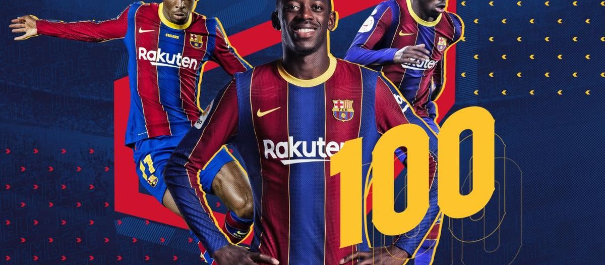 Dembélé, 100 partidos con el Barça