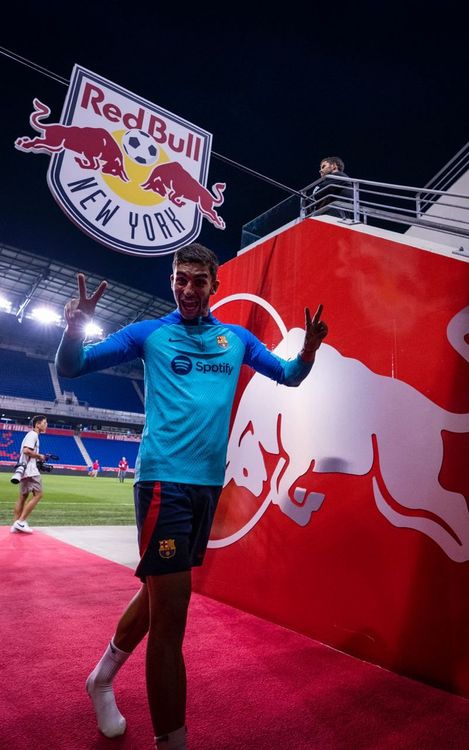 HARRISON, NJ - JULY 30: FC Barcelona forward Robert Lewandowski (12) during  the first half of the game against the New York Red Bulls on July 30, 2022  at Red Bull Arena