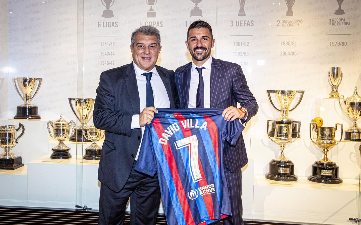 David Villa, homenatjat en la prèvia del València - Barça