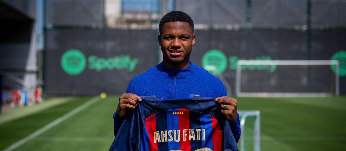 Ansu Fati celebrates 100th game for FC Barcelona