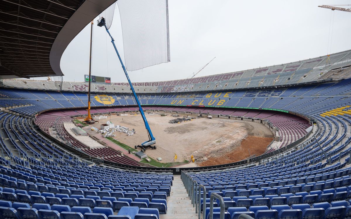 El FC Barcelona avanza con las obras del Spotify Camp Nou