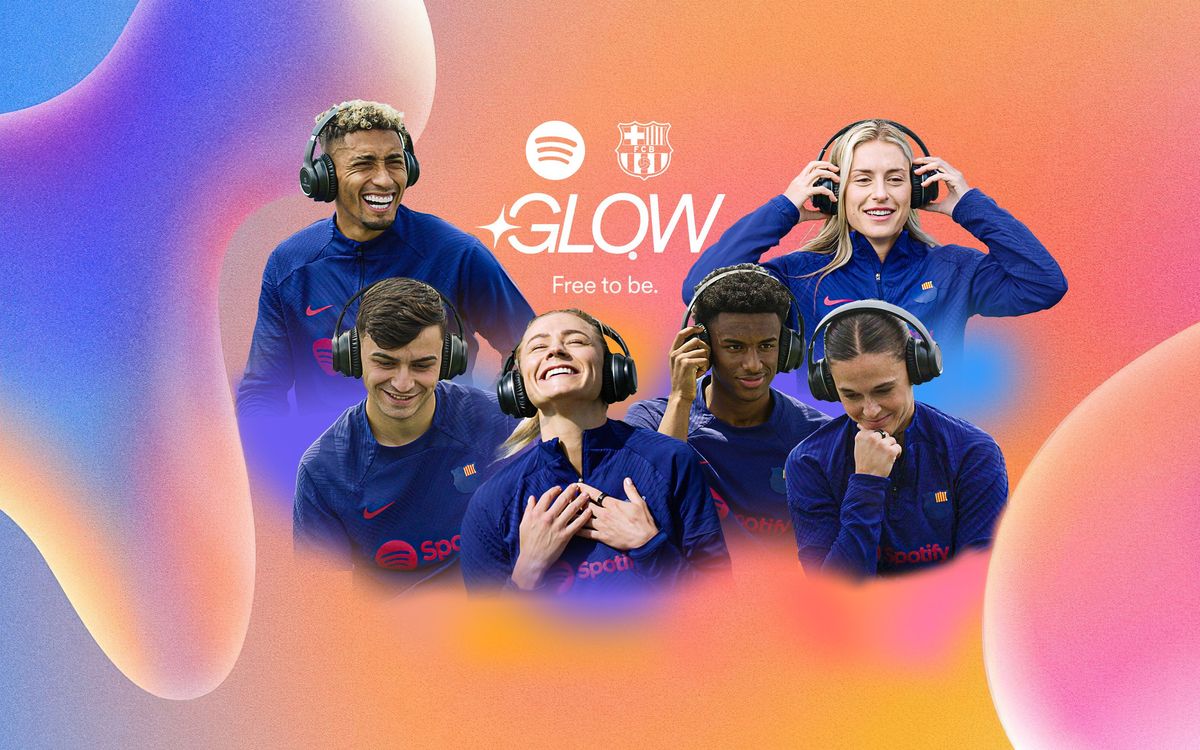 Barça players discover songs from Spotify’s GLOW music program