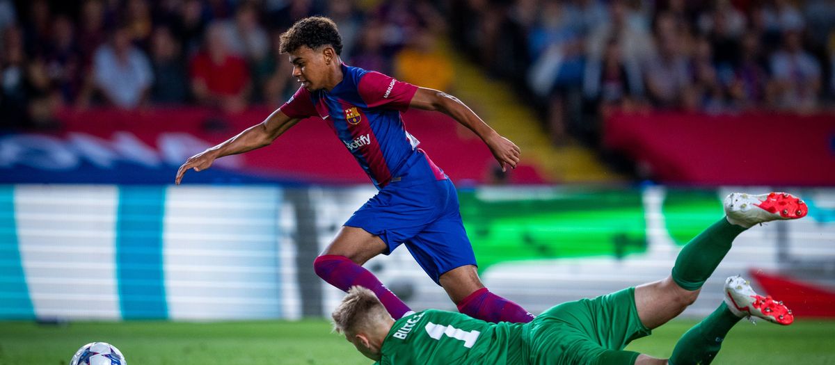 Lamine Yamal becomes FC Barcelona's youngest ever debutant in the Champions League