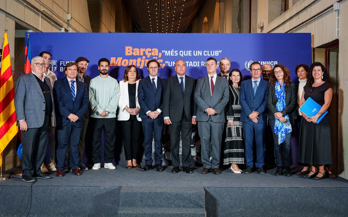 FC Barcelona Foundation and ACNUR present an exhibition about the Montjuïc stadium being used for refugees during the Spanish Civil War