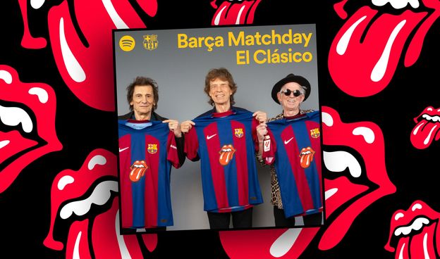 Spotify and FC Barcelona Team Up With The Rolling Stones on a Special El  Clásico Shirt, Merchandise Collection, and Matchday Playlist — Spotify