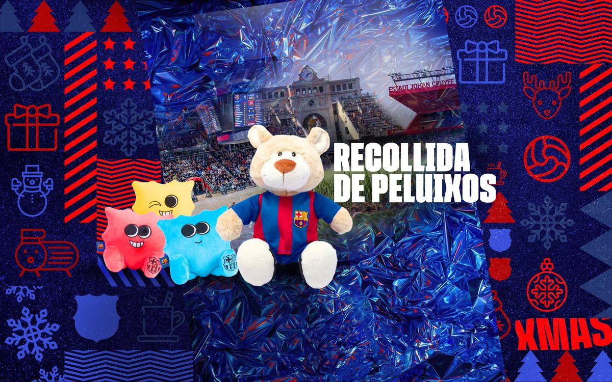 El FC Barcelona fa una recollida solidària de peluixos