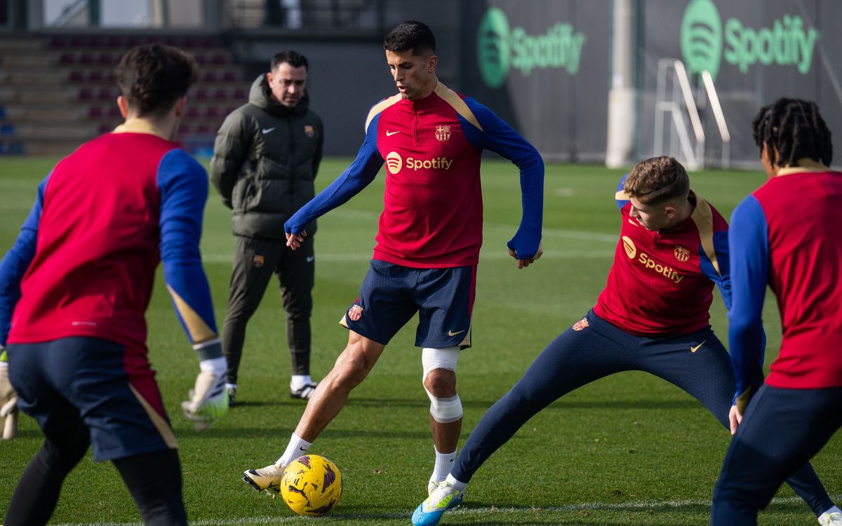 Séance de récupération à la Ciutat Esportiva