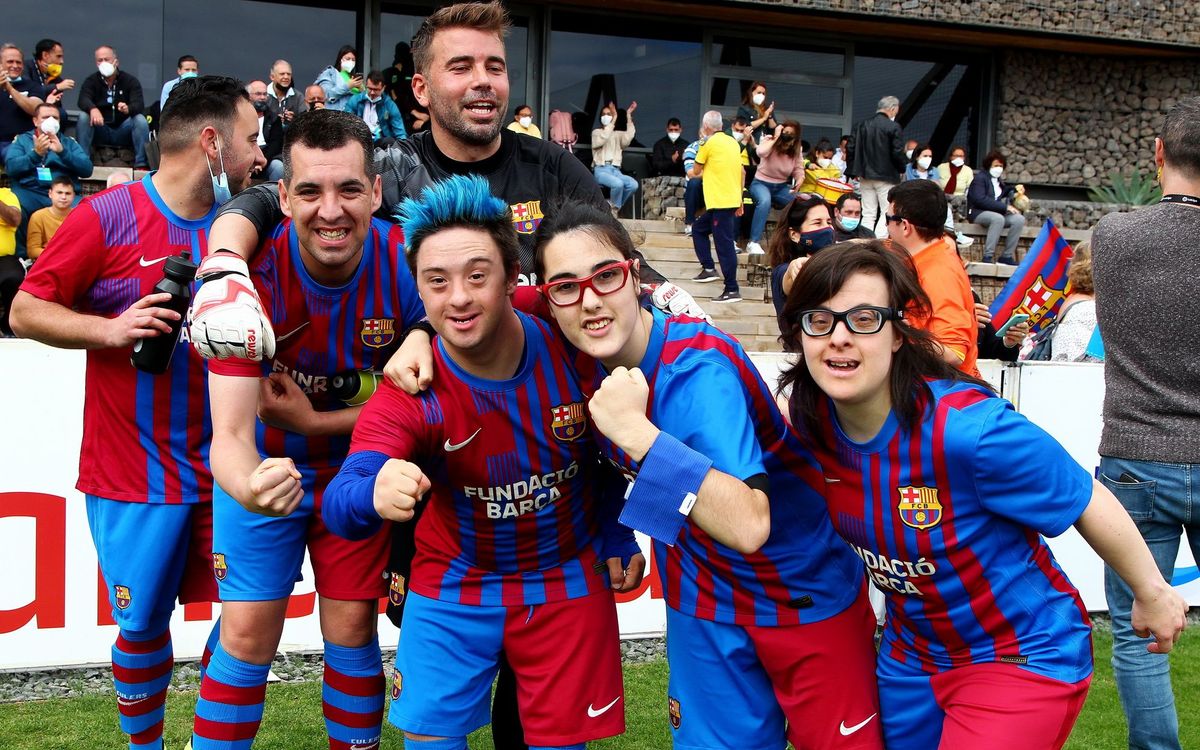 Tres victòries en tres partits en el debut del Fundació Barça a LaLiga Genuine