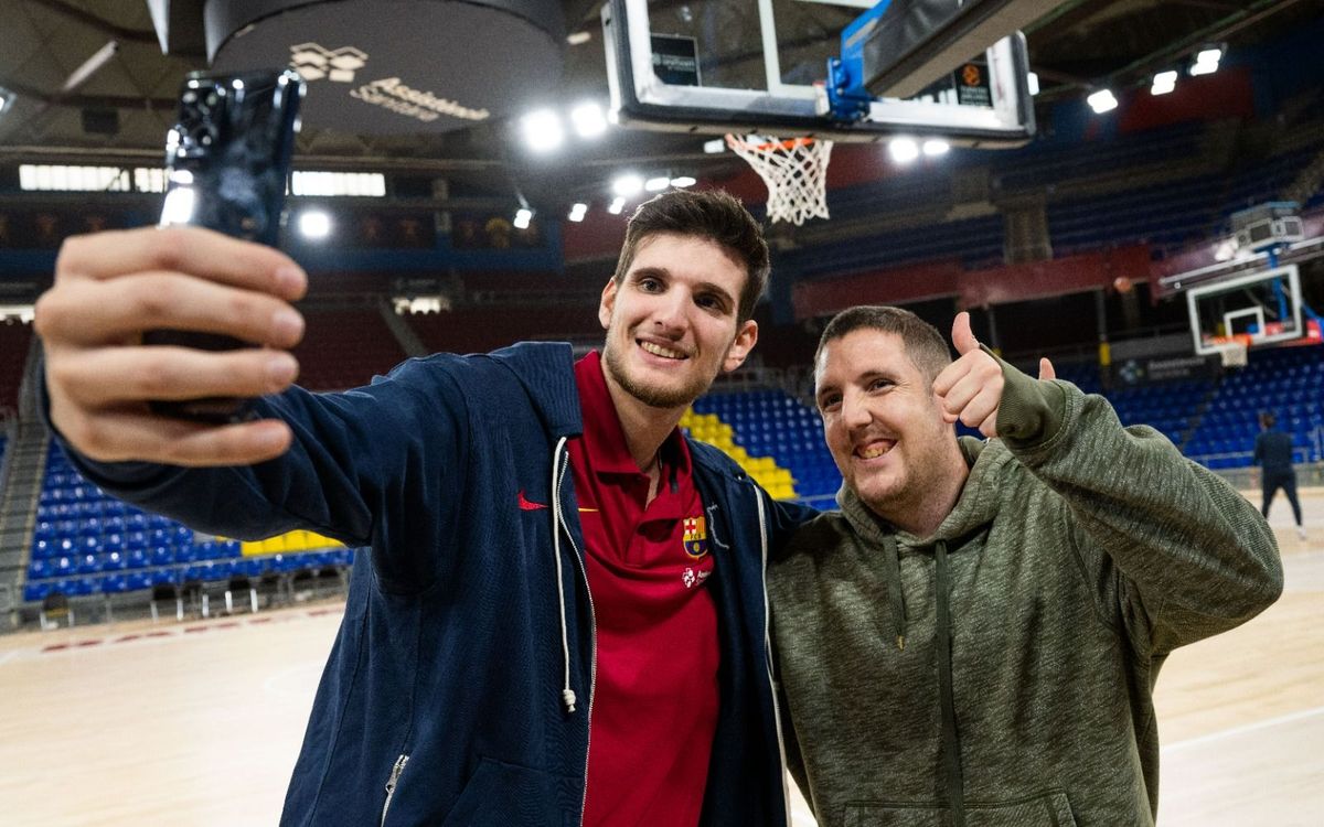 Sergi Martínez invites the Barça Foundation to Sunday's match at the Palau