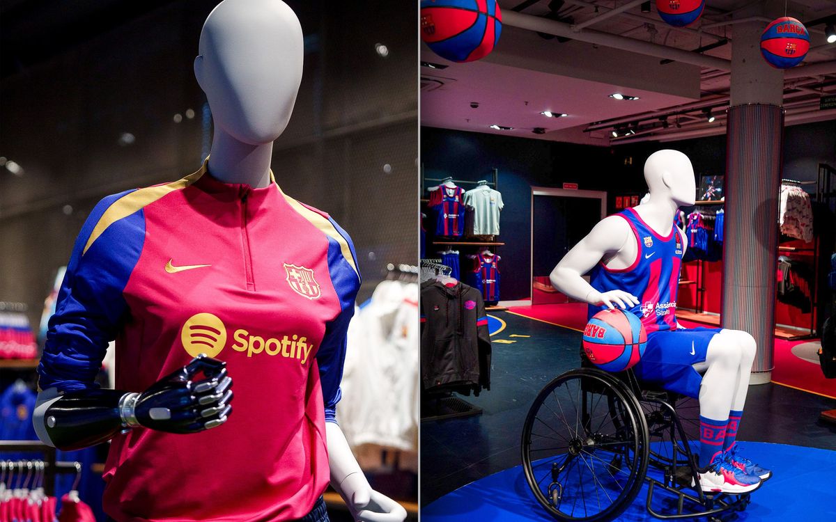 Nuevos maniquíes en las Barça Store por la diversidad y la inclusión