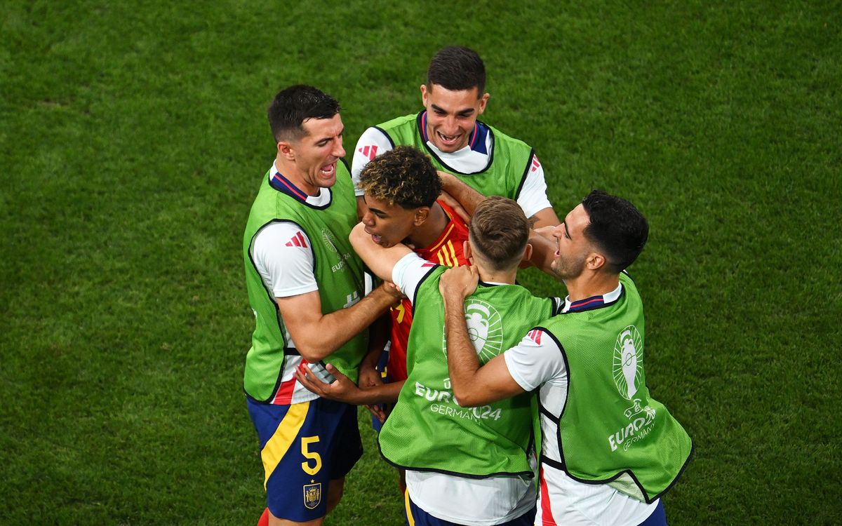 Four Spanish blaugrana players in the Euro 24 final