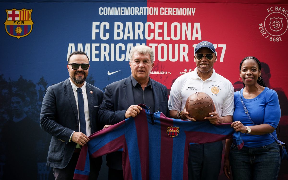 The City of New York and FC Barcelona honor the Club’s 1937 team who played the first ever U.S. exhibition games in Brooklyn