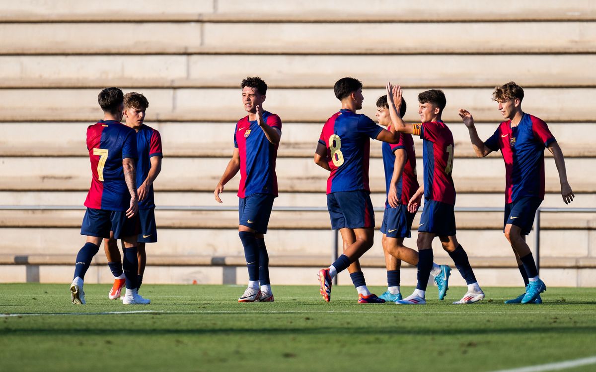 Barça Atlètic - CE l'Hospitalet: Primera victòria, al sac (3-0)