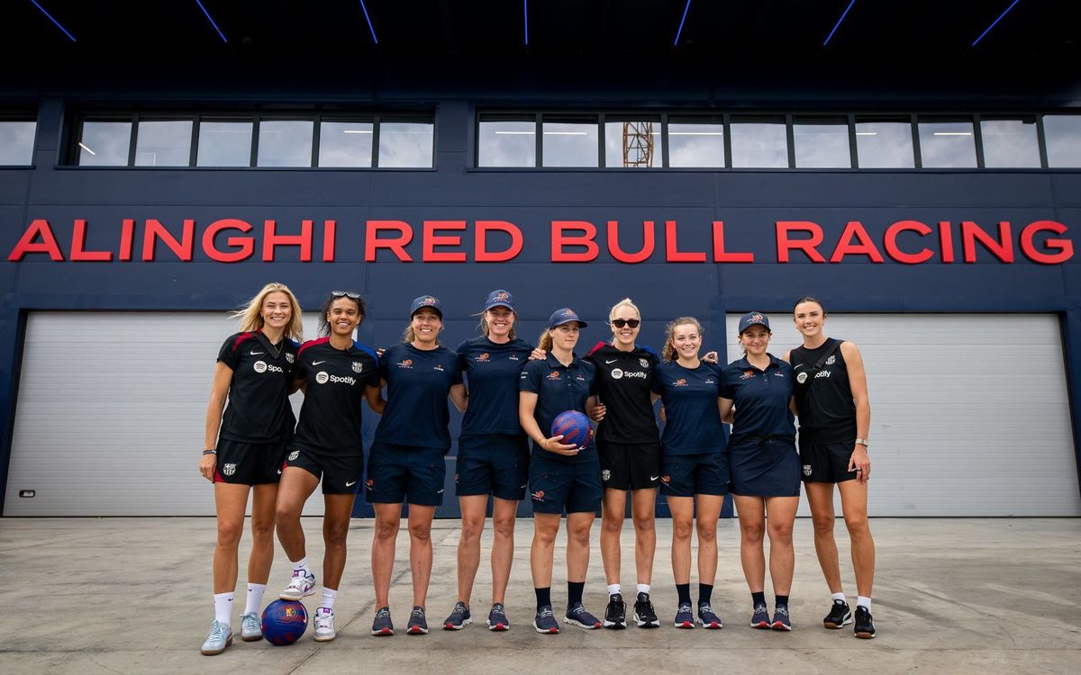 El Barça Femení visita l’equip de l'Alinghi Red Bull Racing a les seves instal·lacions