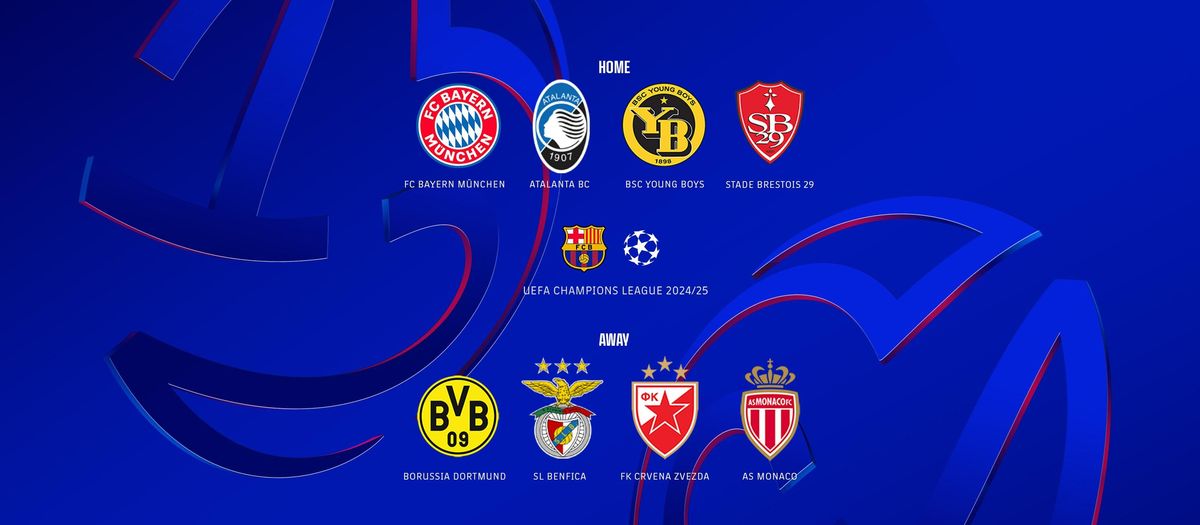 Les adversaires du FC Barcelone en phase de groupe unique de la Ligue des Champions 2024/25