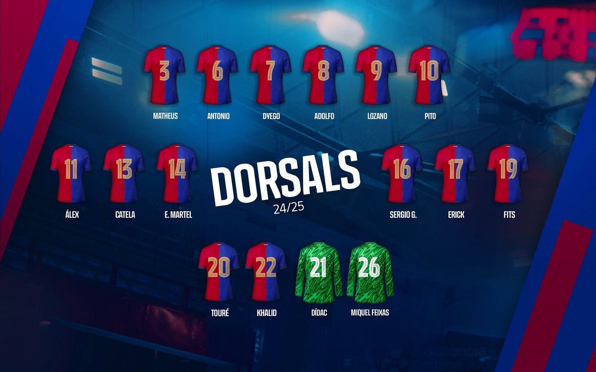 Cinco nuevos dorsales para la temporada 2024/25