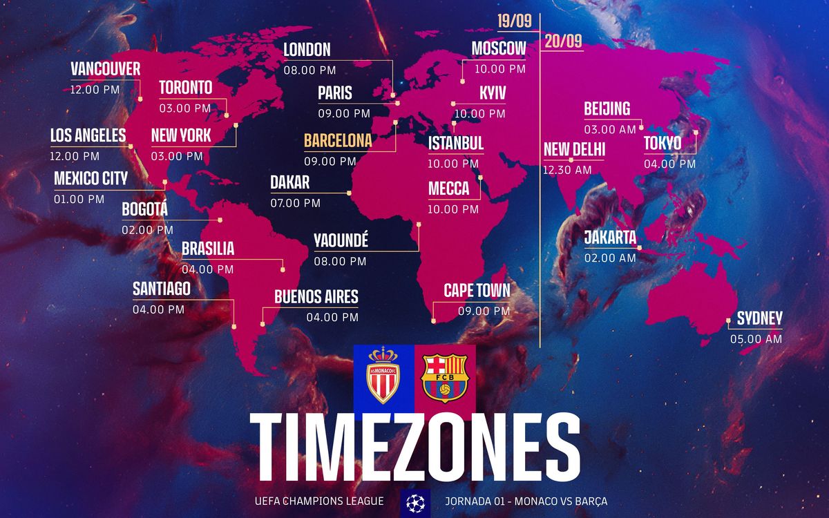 When and where can you watch the game AS Monaco vs FC Barcelona