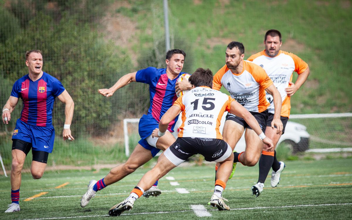 El rugby comienza fuerte en casa: Barça 25-8 Fibra Valencia Les Abelles