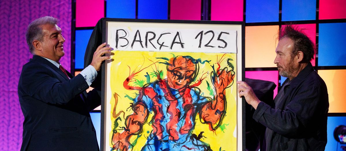 El FC Barcelona presenta el Cartel del 125 Aniversario, obra de Miquel Barceló