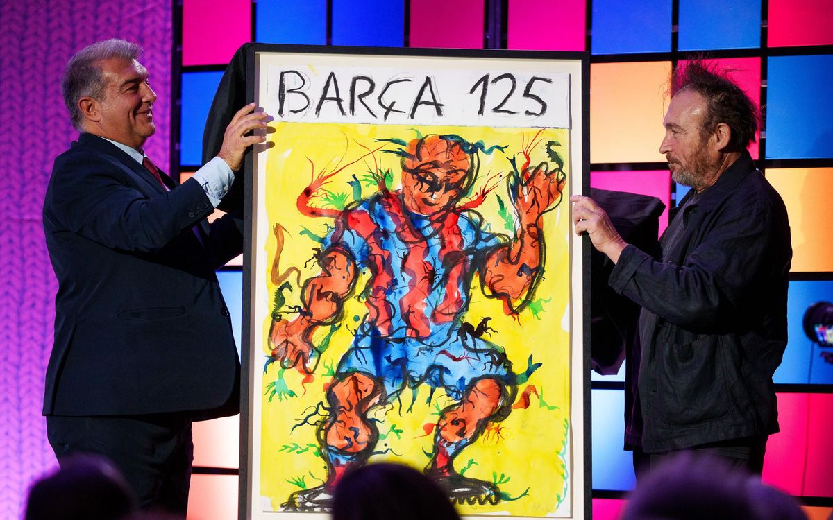 El FC Barcelona presenta el Cartel del 125 Aniversario, obra de Miquel Barceló