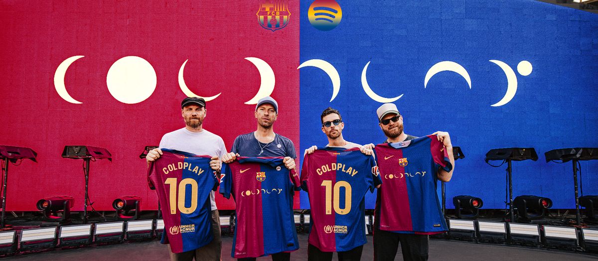 Coldplay, le prochain groupe sur le maillot du Barça, avec Spotify