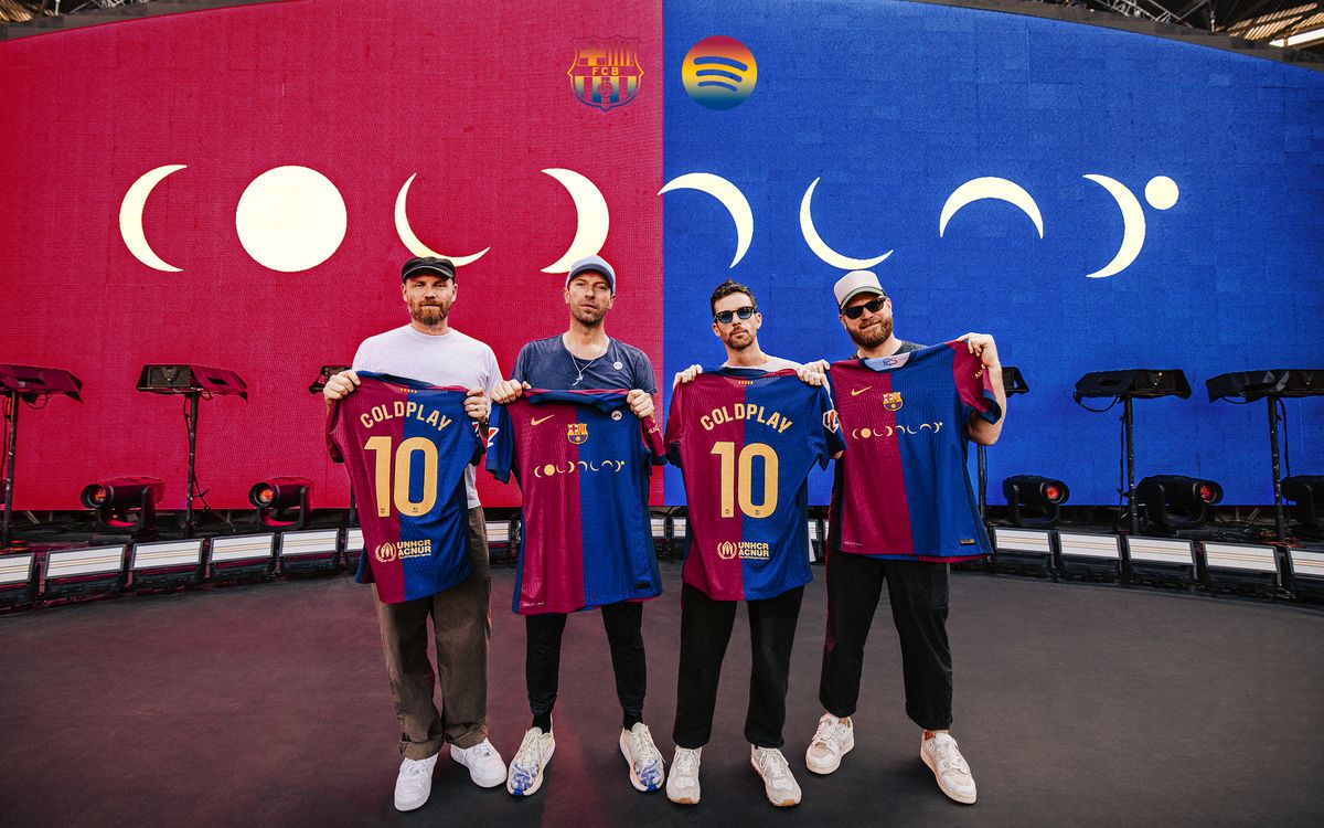 Coldplay, next band to feature on front of Barça jersey in association with Spotify