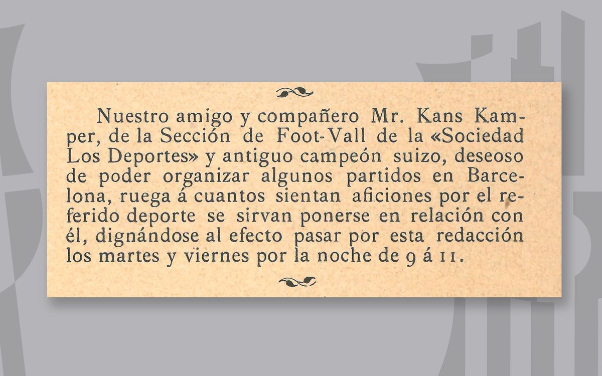 125 años del anuncio de Los Deportes