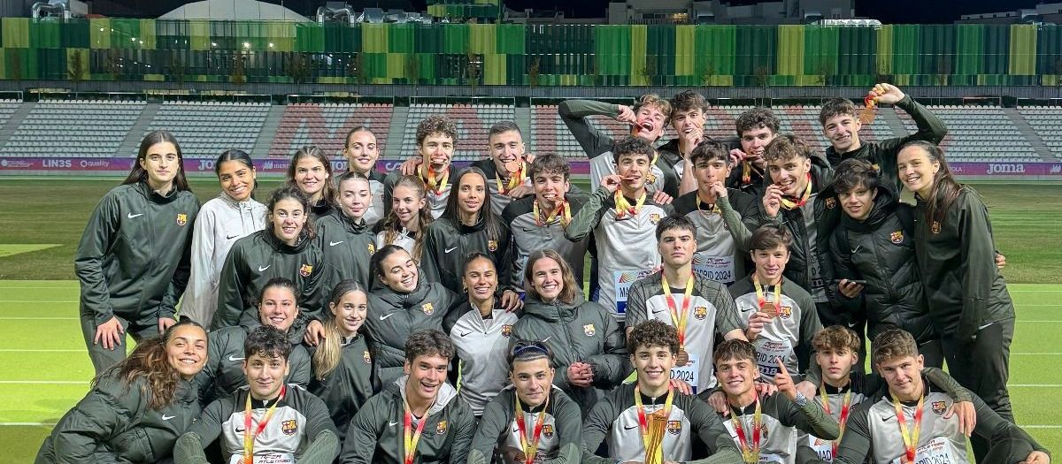 El Barça masculí d’atletisme puja al podi estatal sub 20