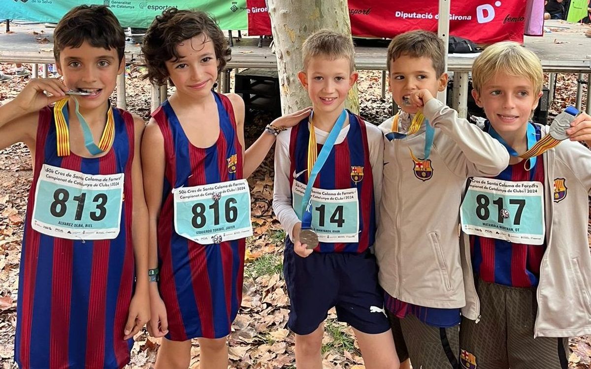 La secció d'atletisme del FC Barcelona triomfa al Campionat de Catalunya de Cros a Santa Coloma de Farners