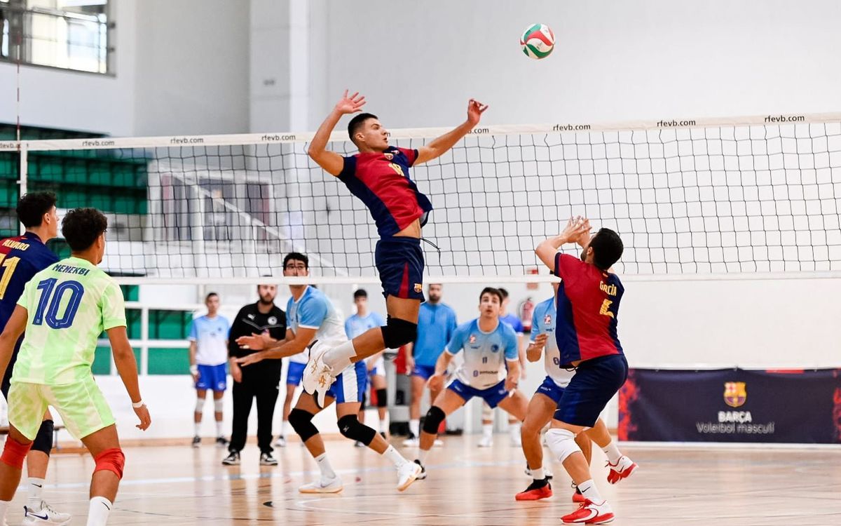 El Barça Voleibol conquista a Arenys de Mar con remontada (1-3)