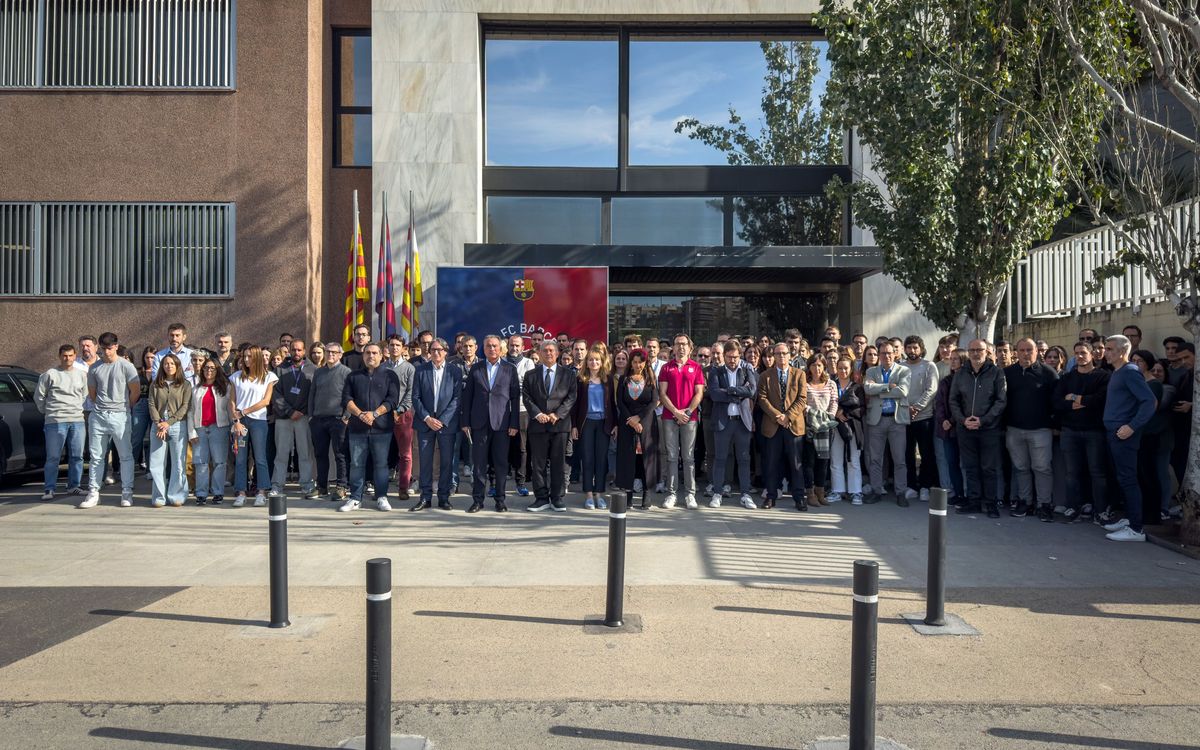 FC Barcelona staff show solidarity with the people affected by the recent flooding