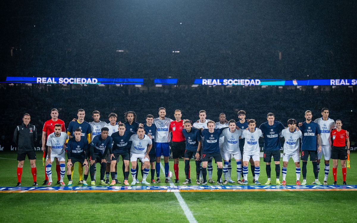 Real Sociedad and FC Barcelona show support for flood victims