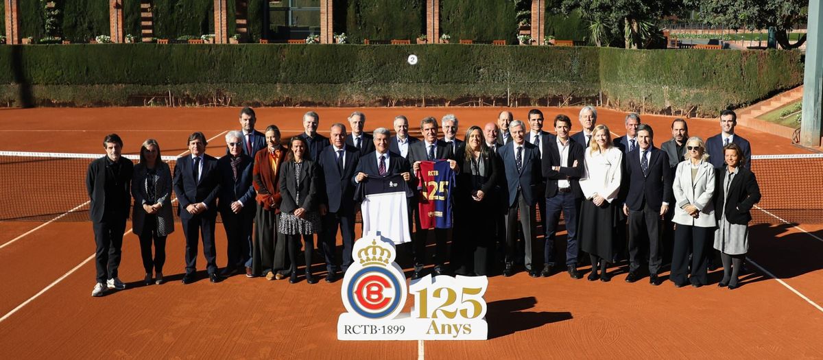 Encuentro del FC Barcelona y el Real Club de Tenis Barcelona para celebrar el 125 aniversario