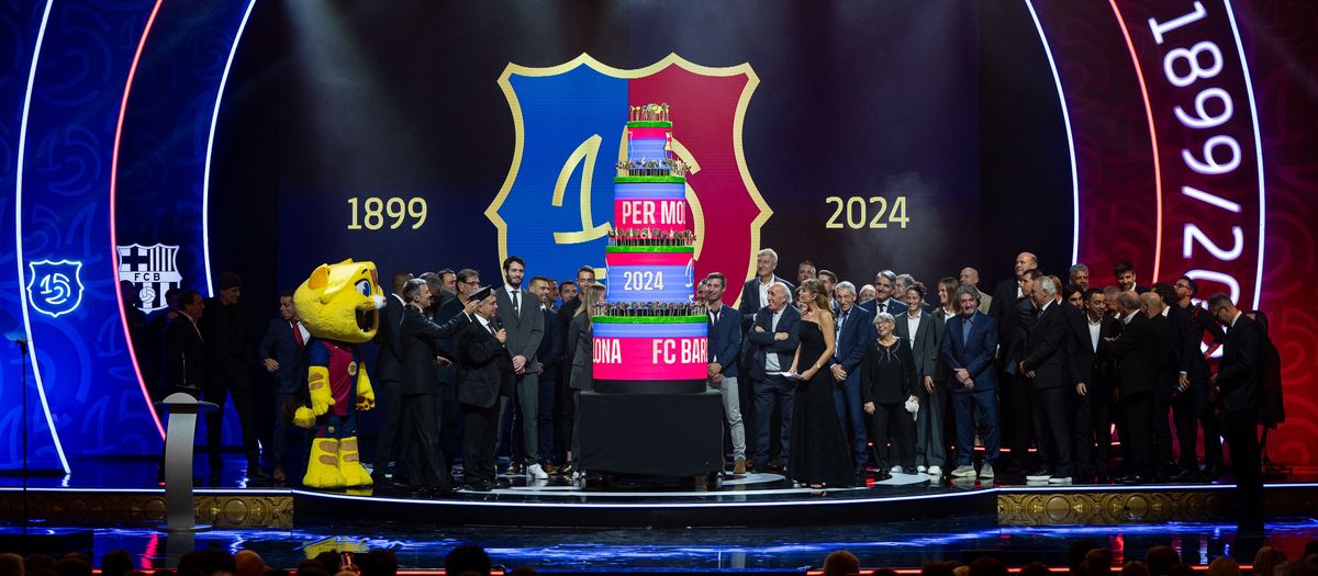 El FC Barcelona celebra el 125 aniversario con una fiesta azulgrana en el Gran Teatre del Liceu