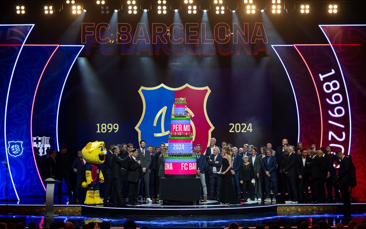 El FC Barcelona celebra el 125 aniversario con una fiesta azulgrana en el Gran Teatre del Liceu