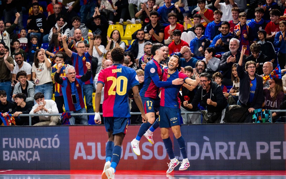 Barça 7-3 Palma Futsal: Celebrations all round