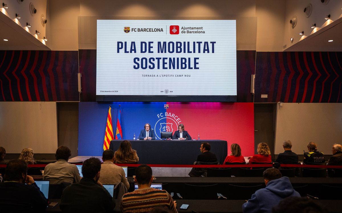 FC Barcelona and the City Council present sustainable mobility plan for partial return to Spotify Camp Nou