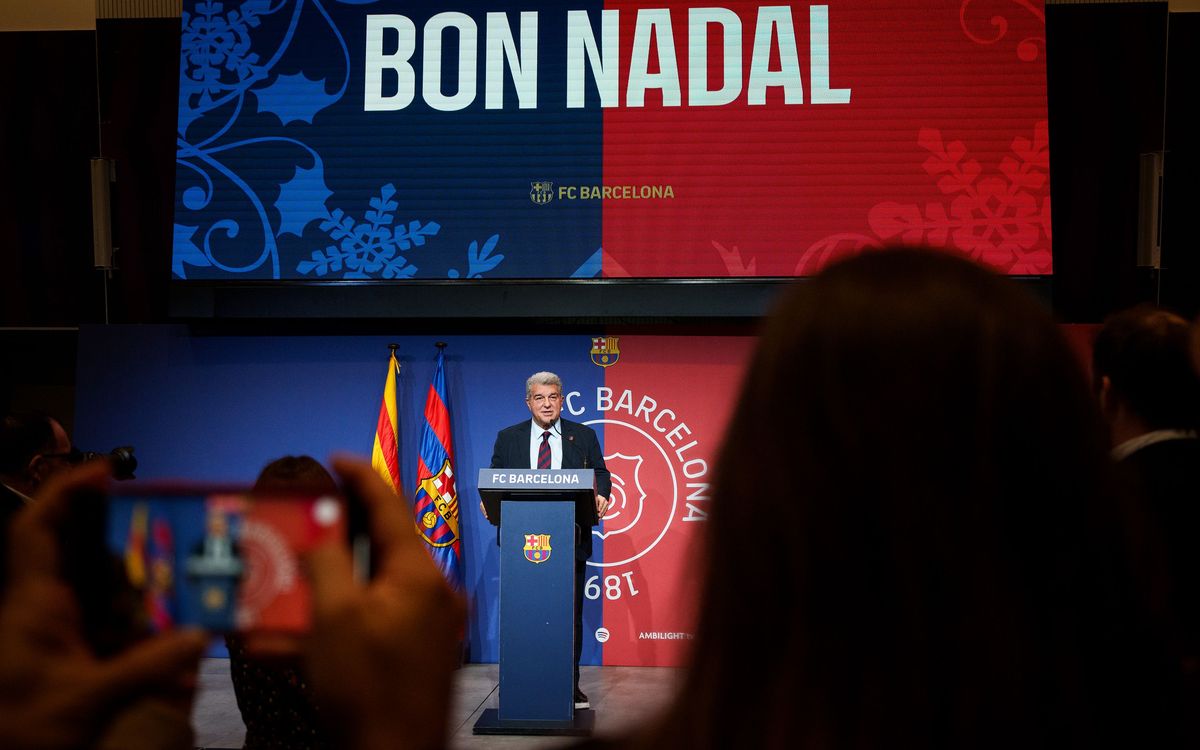 El FC Barcelona celebra el tradicional dinar de Nadal amb els mitjans de comunicació