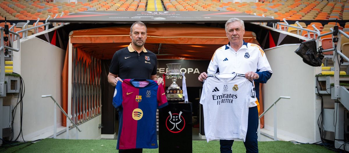 Cordial pre-final meeting between Hansi Flick and Carlo Ancelotti