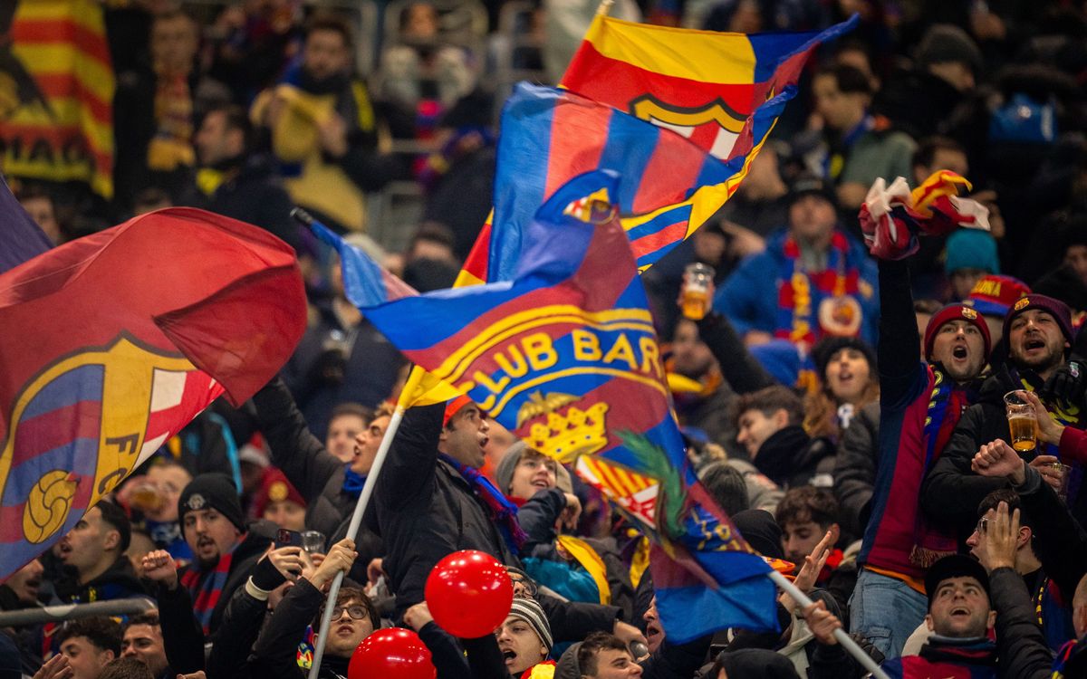 More than 1,400 penya members at Benfica v Barça