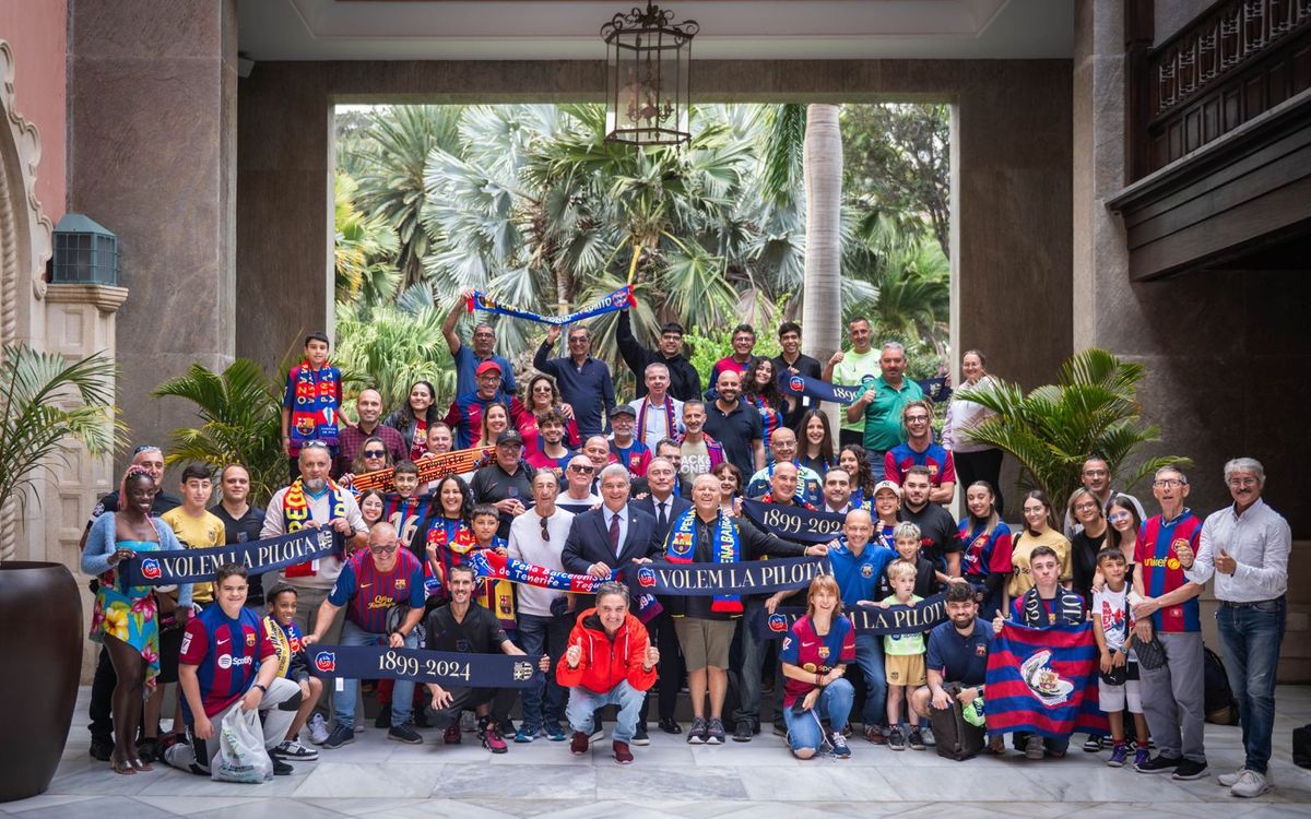 Joan Laporta visits Supporters' Clubs in the Canary Islands